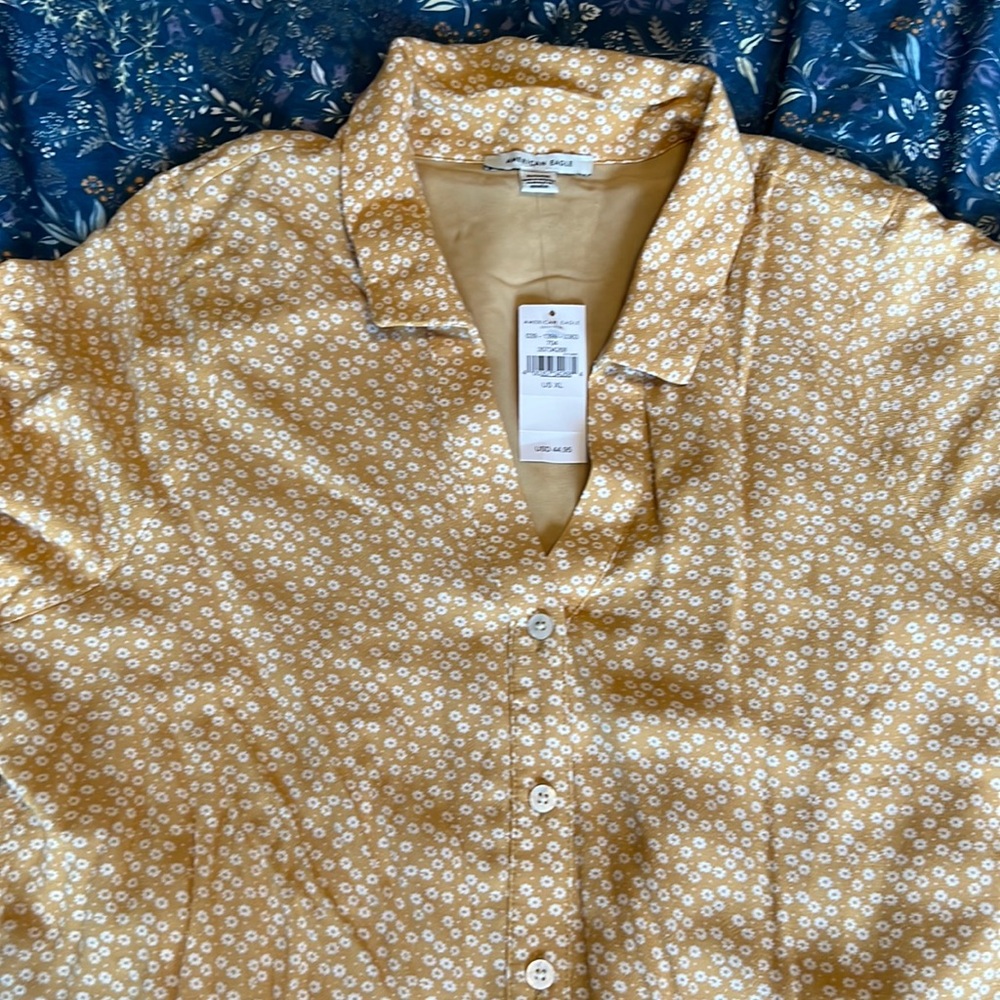 American eagle floral button down dress